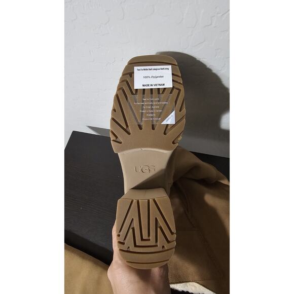 UGG New Heights Platform Xtra Chestnut Suede Women's Tall Pull-on Boots US 8 - Picture 3 of 5